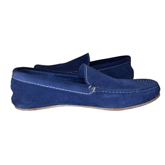Gorgeous! Diesel Blue Suede Leather Loafers Flats Sz 40 or 7.5 (M) & 9.5… - Picture 1 of 10